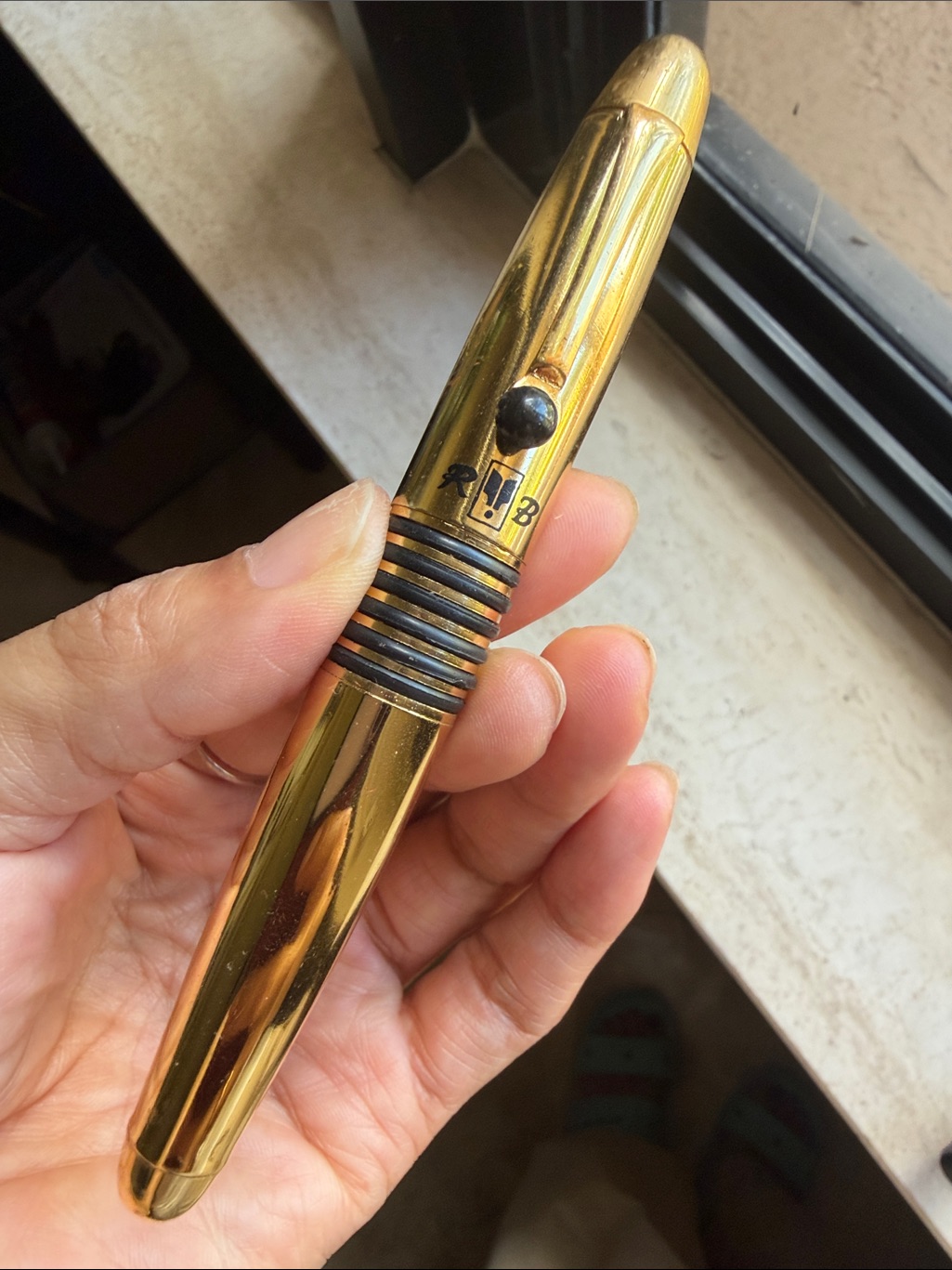 Brass Benson  Hedges Ballpoint Pen Gold Metal Ballpoint Pen With Black Grip Rin